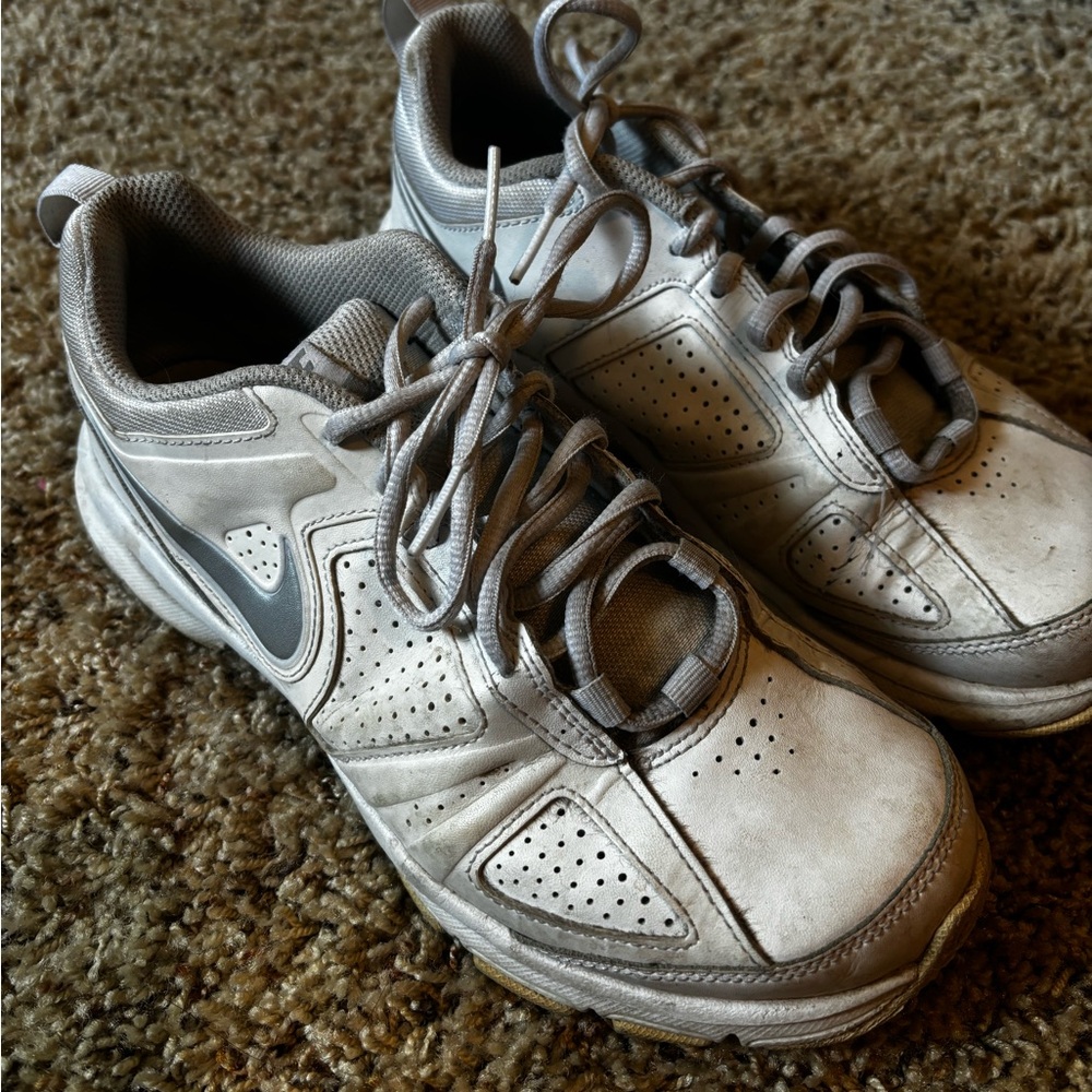 vintage looking white nikes